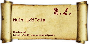 Mult Lúcia névjegykártya